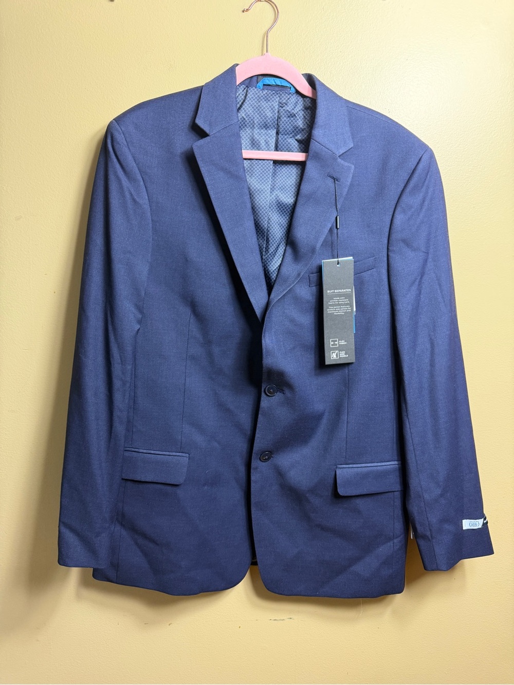 NWT Van Heusen Cool Flex Slim Fit Suit Jacket Navy 44L Blue
